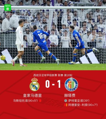 开云平台-剑南春｜皇马0-1赫塔费，萨特里亚诺凌空斩，维尼修斯失单刀